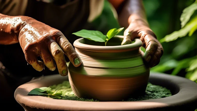 An artisan hand-carving intricate patterns into wood